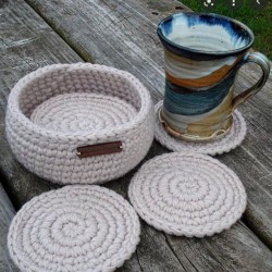 HAND MADE COASTER & BASKET HAND MADE COASTER & BASKET
