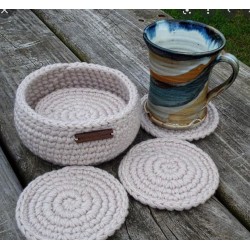 HAND MADE COASTER & BASKET