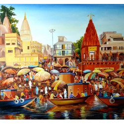 Colourful Morning Varanasi Ghats